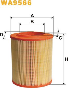 WIX Filters WA9566 - Filtro aria www.autoricambi360.it