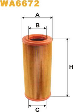WIX Filters WA6672 - Filtro aria www.autoricambi360.it