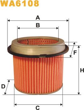 WIX Filters WA6108 - Filtro aria www.autoricambi360.it