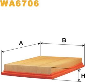 WIX Filters WA6706 - Filtro aria www.autoricambi360.it