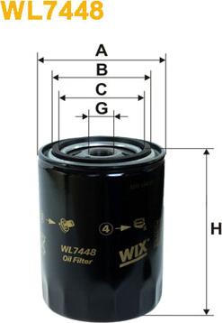 WIX Filters WL7448 - Filtro olio www.autoricambi360.it