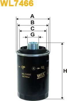 WIX Filters WL7466 - Filtro olio www.autoricambi360.it