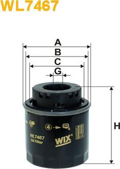 WIX Filters WL7467 - Filtro olio www.autoricambi360.it