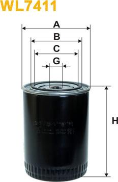 WIX Filters WL7411 - Filtro olio www.autoricambi360.it