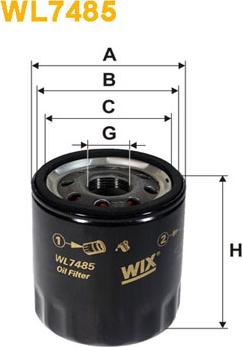 WIX Filters WL7485 - Filtro olio www.autoricambi360.it
