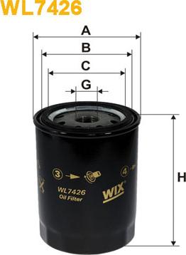 WIX Filters WL7426 - Filtro olio www.autoricambi360.it