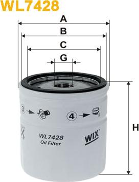 WIX Filters WL7428 - Filtro olio www.autoricambi360.it