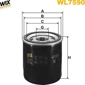 WIX Filters WL7590 - Filtro olio www.autoricambi360.it
