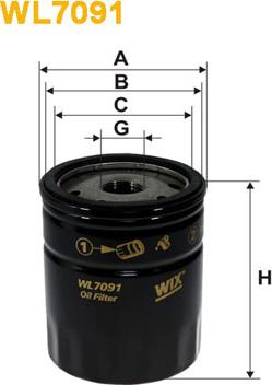 WIX Filters WL7091 - Filtro olio www.autoricambi360.it