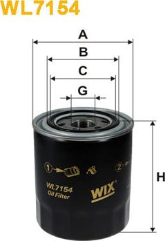 WIX Filters WL7154 - Filtro olio www.autoricambi360.it