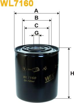 WIX Filters WL7160 - Filtro olio www.autoricambi360.it