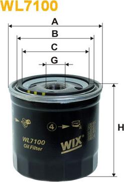 WIX Filters WL7100 - Filtro olio www.autoricambi360.it