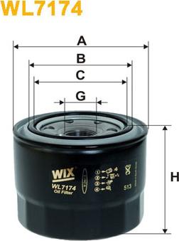 WIX Filters WL7174 - Filtro olio www.autoricambi360.it