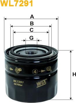 WIX Filters WL7291 - Filtro olio www.autoricambi360.it