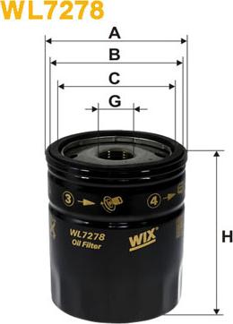 WIX Filters WL7278 - Filtro olio www.autoricambi360.it