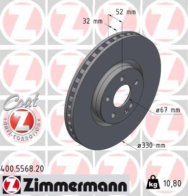 Zimmermann 400.5568.20 - Discofreno www.autoricambi360.it