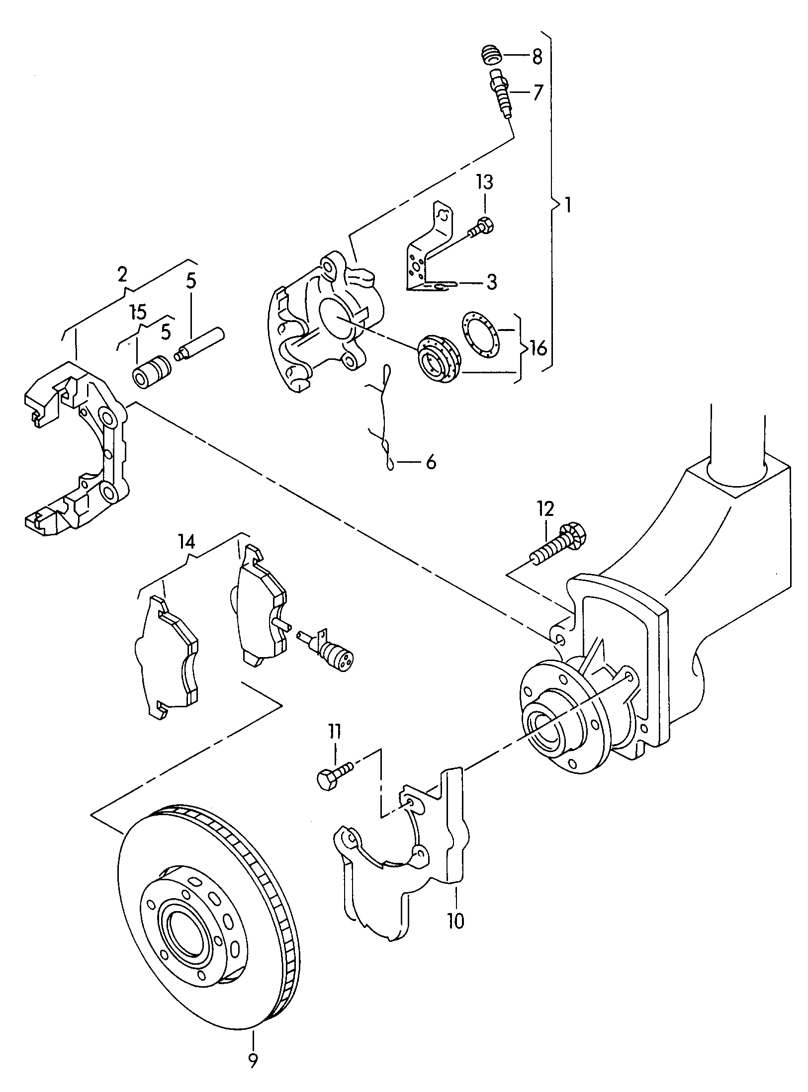 VAG 4A0 698 151 C - Kit pastiglie freno, Freno a disco www.autoricambi360.it