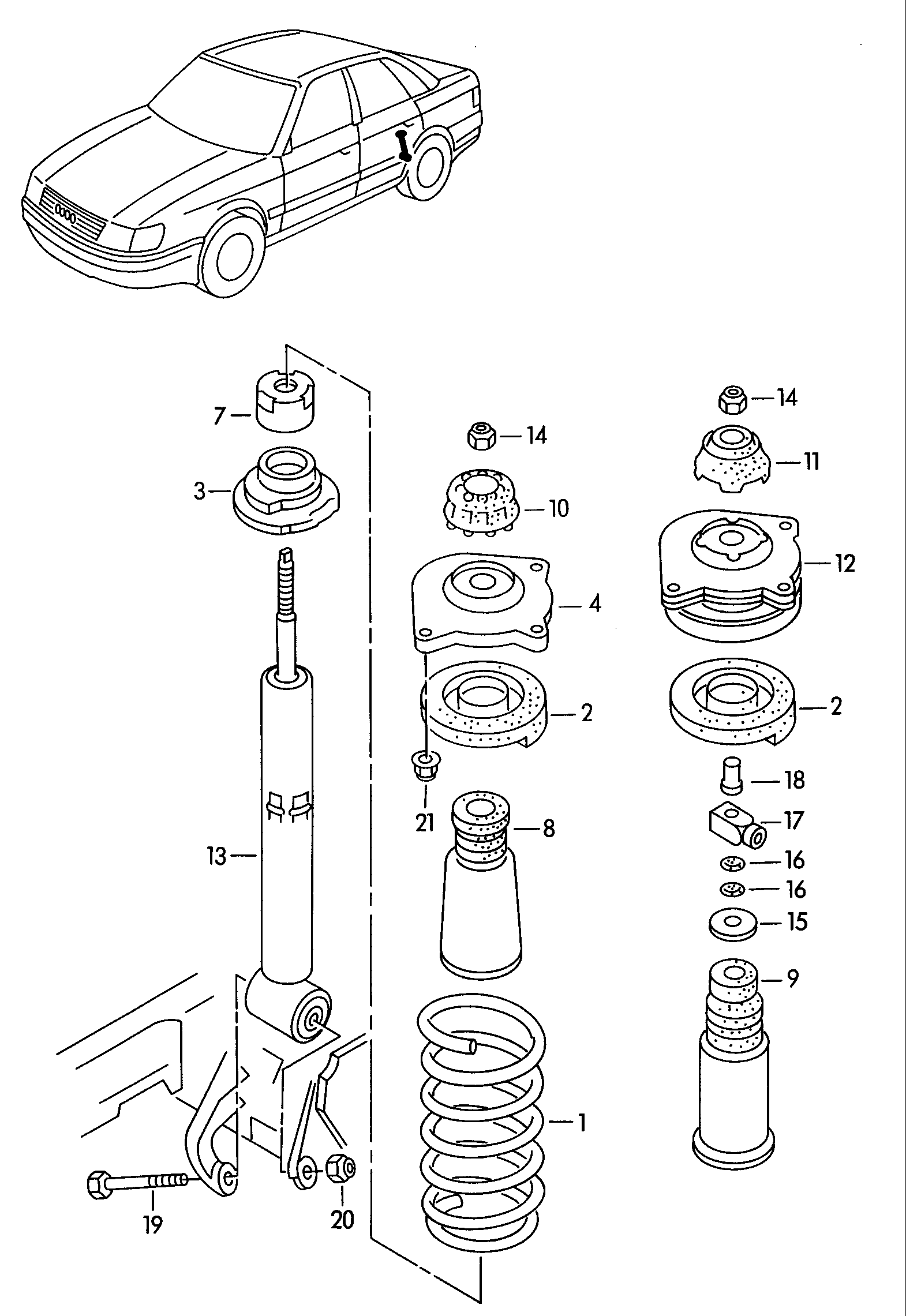 VAG 443 512 331 - Supporto ammortizzatore a molla www.autoricambi360.it