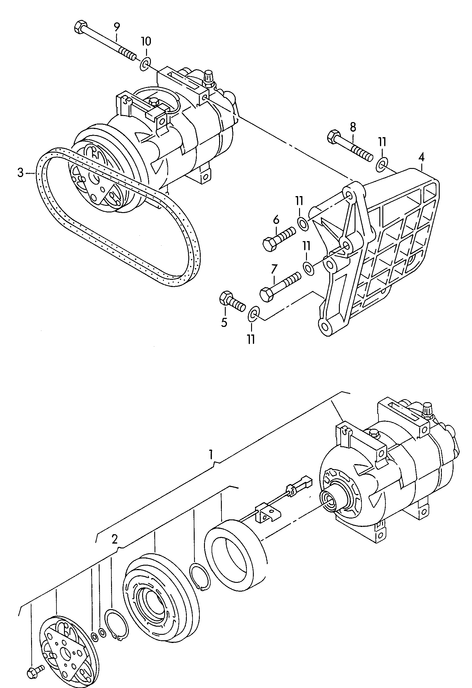 VAG N 010 361 11 - Kit cinghie dentate www.autoricambi360.it