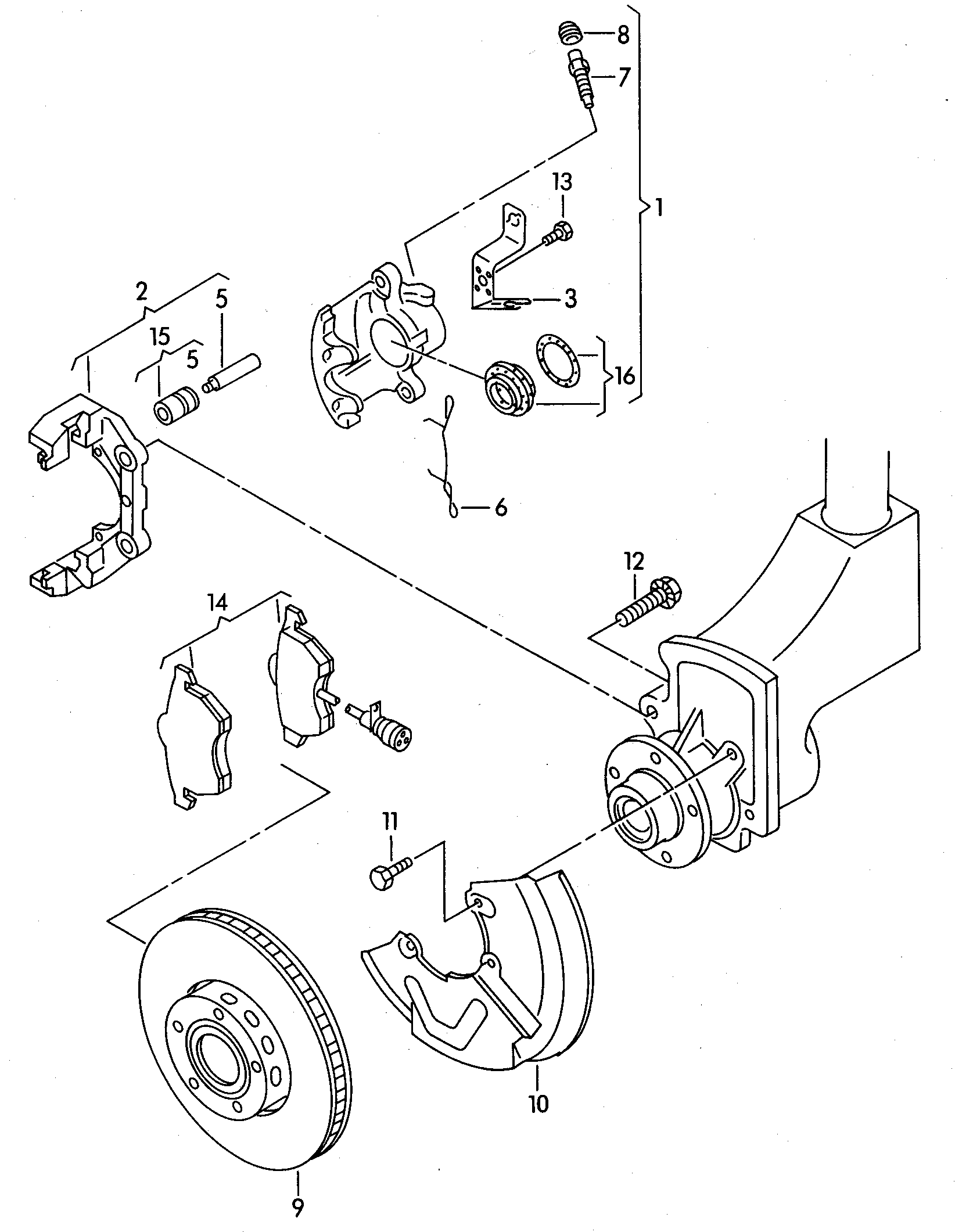 VAG 4A0 698 151 C - Kit pastiglie freno, Freno a disco www.autoricambi360.it