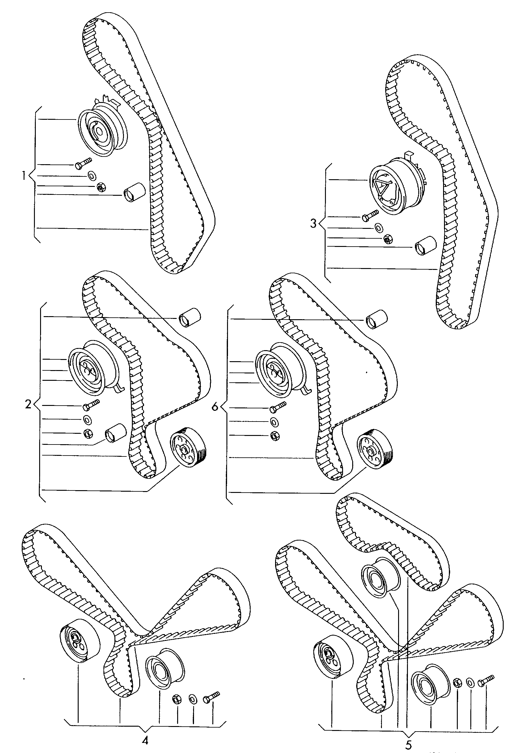 VAG 028198119C - Kit cinghie dentate www.autoricambi360.it