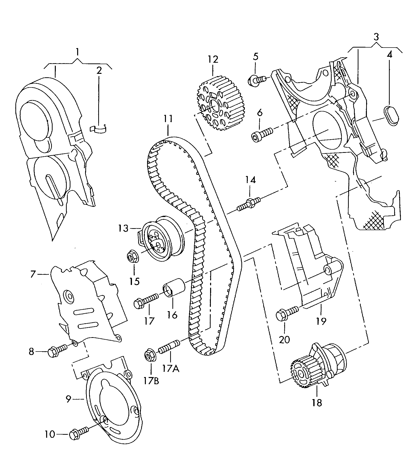 VAG N 019 531 3 - Kit cinghie dentate www.autoricambi360.it