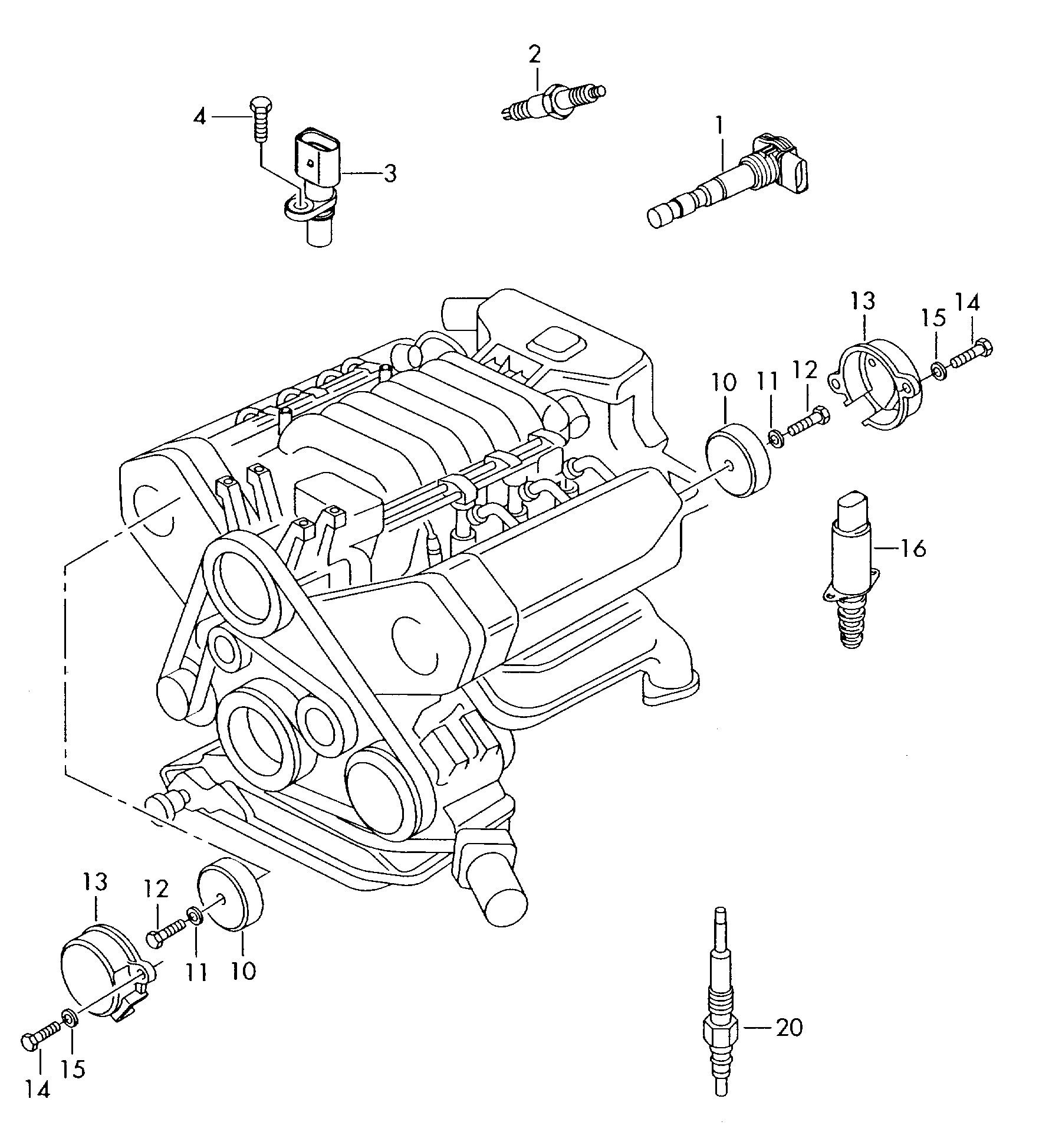 VAG 07L 905 163 C - Sensore, Posizione albero a camme www.autoricambi360.it