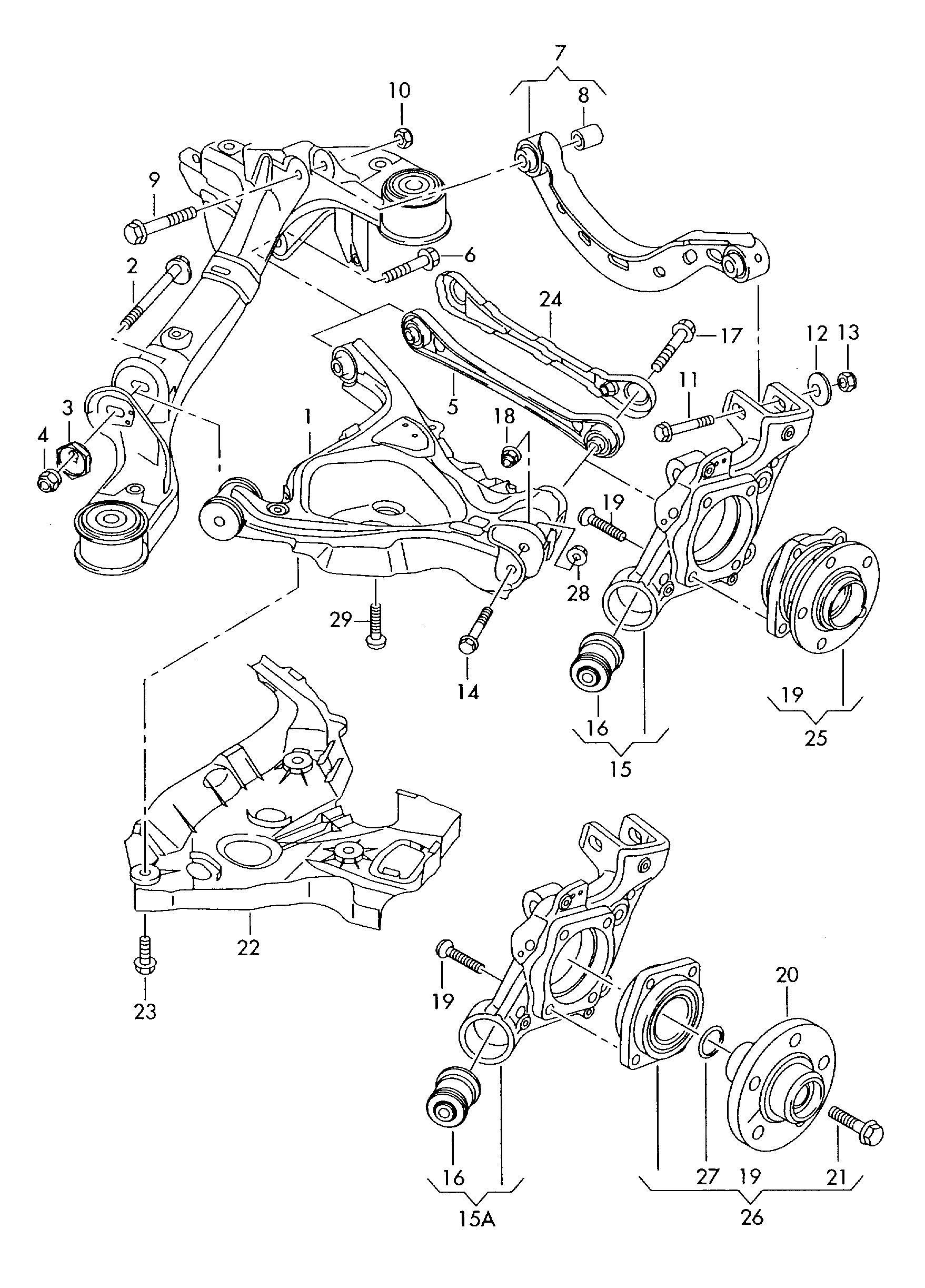 VAG 8E0 505 203 D - Supporto, Braccio oscillante www.autoricambi360.it