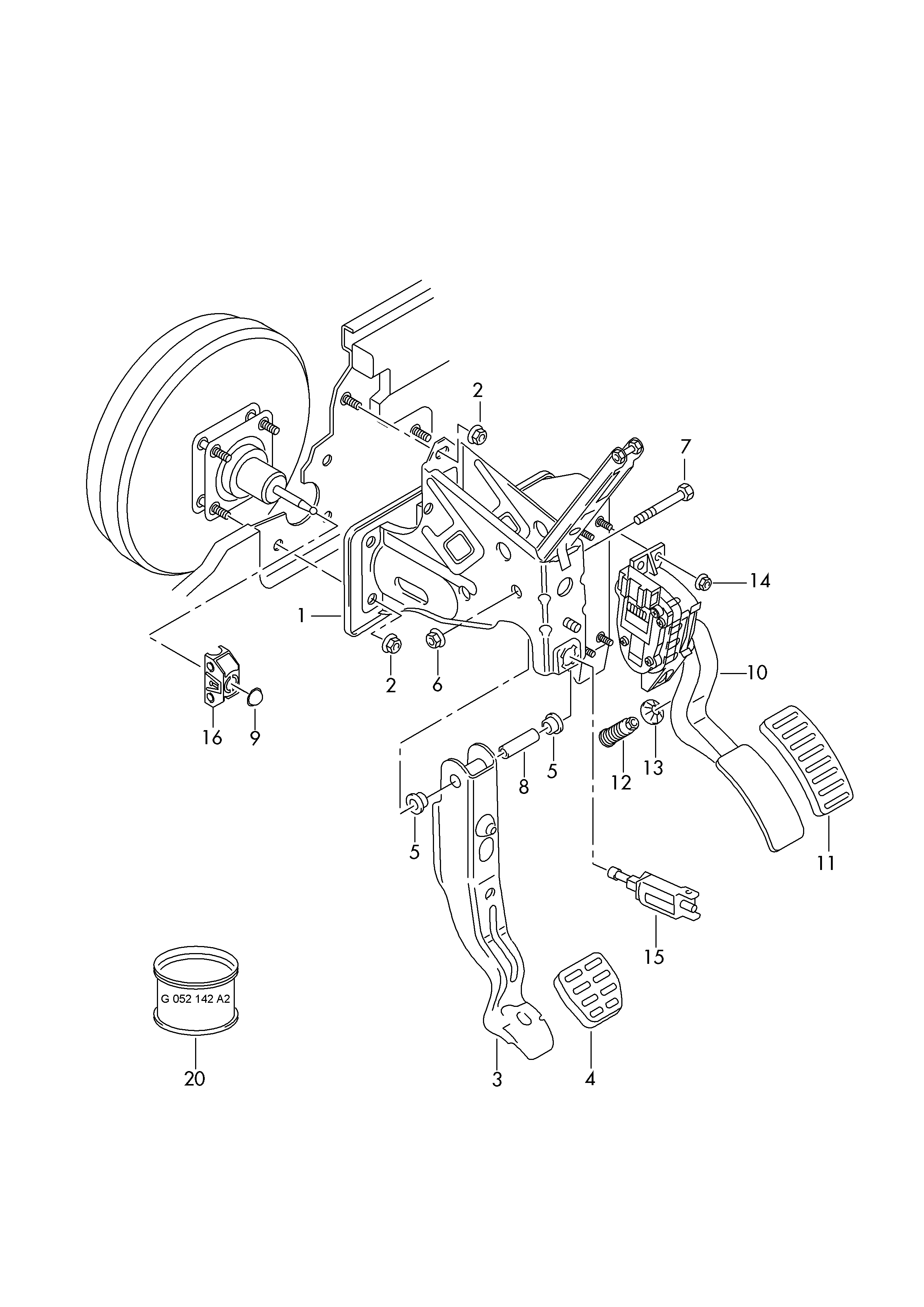 VAG 6Q1 721 503 C - Kit pedale acceleratore www.autoricambi360.it