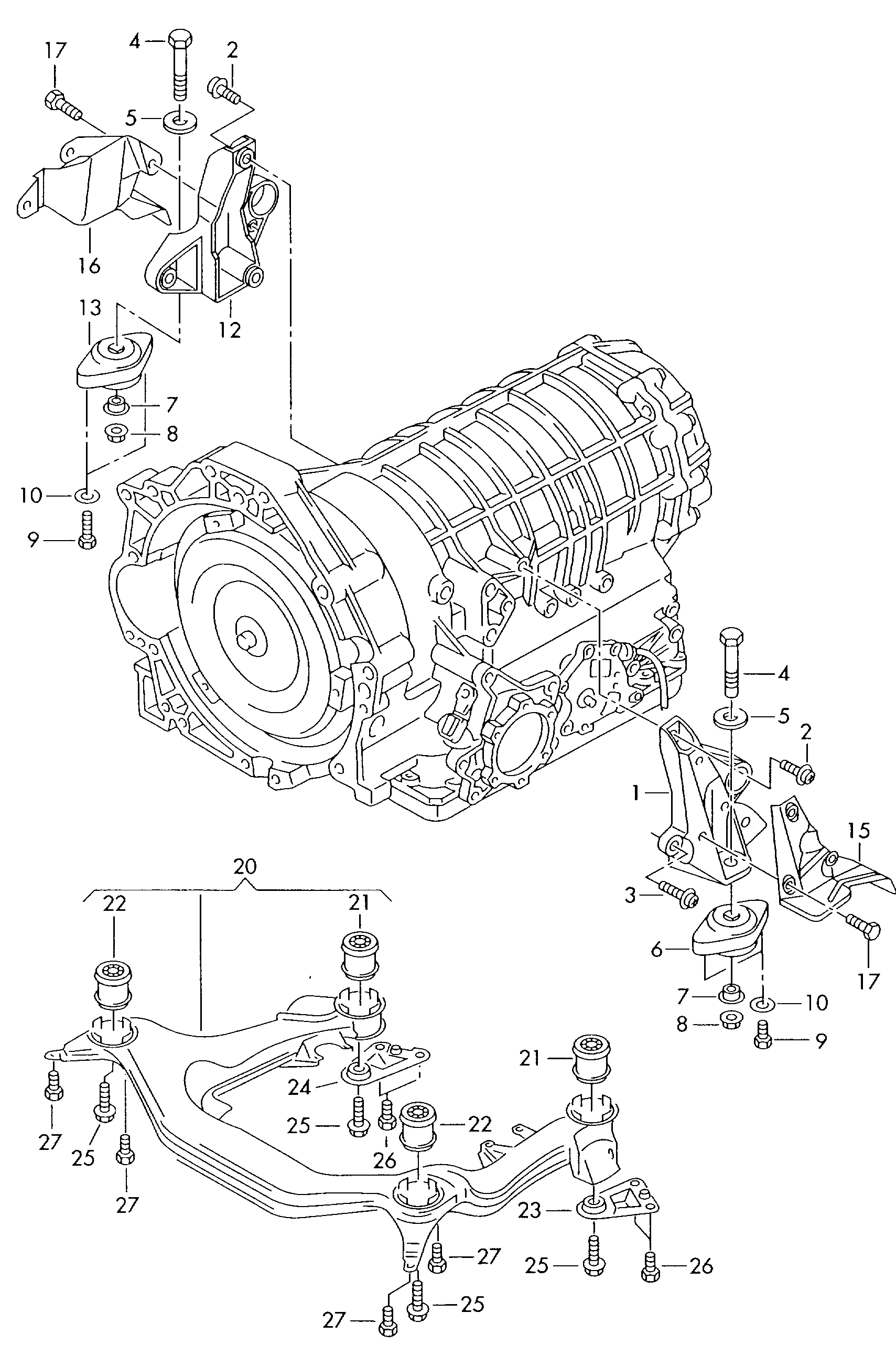 VAG 8D0399151R - Supporto, Cambio automatico www.autoricambi360.it