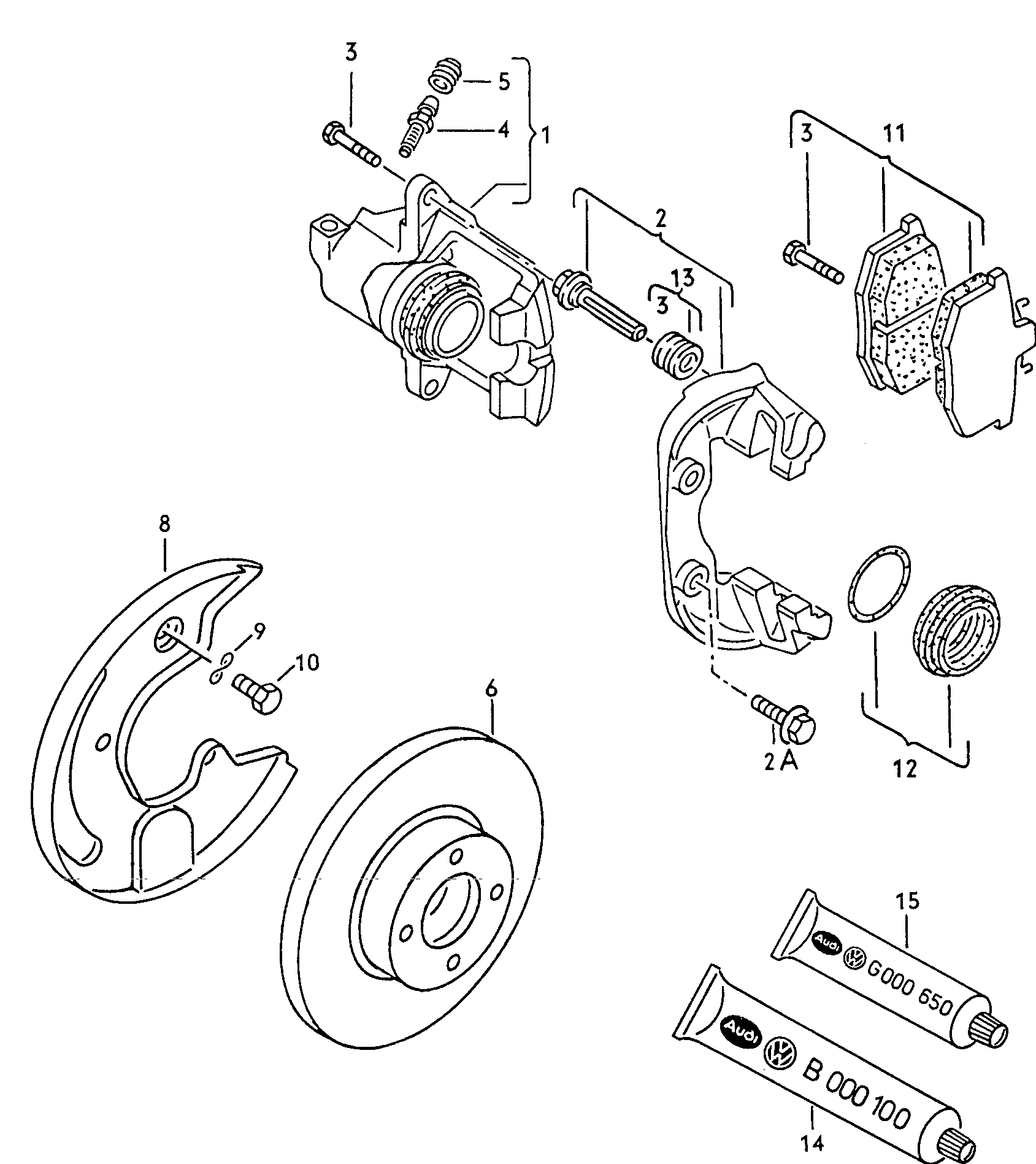 VAG 8A0698151B - Kit pastiglie freno, Freno a disco www.autoricambi360.it