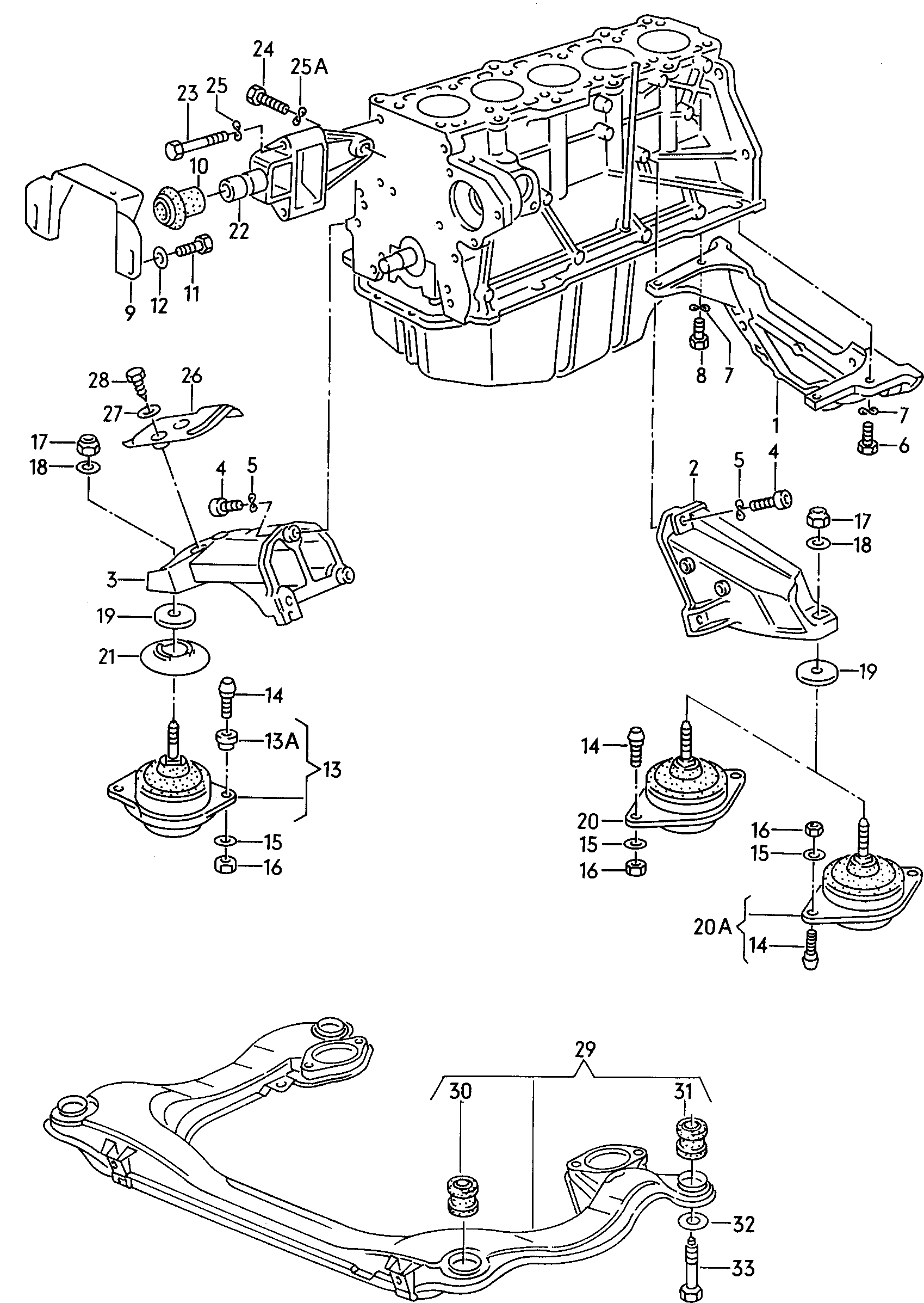 VAG 893 199 419 - Sospensione, Motore www.autoricambi360.it