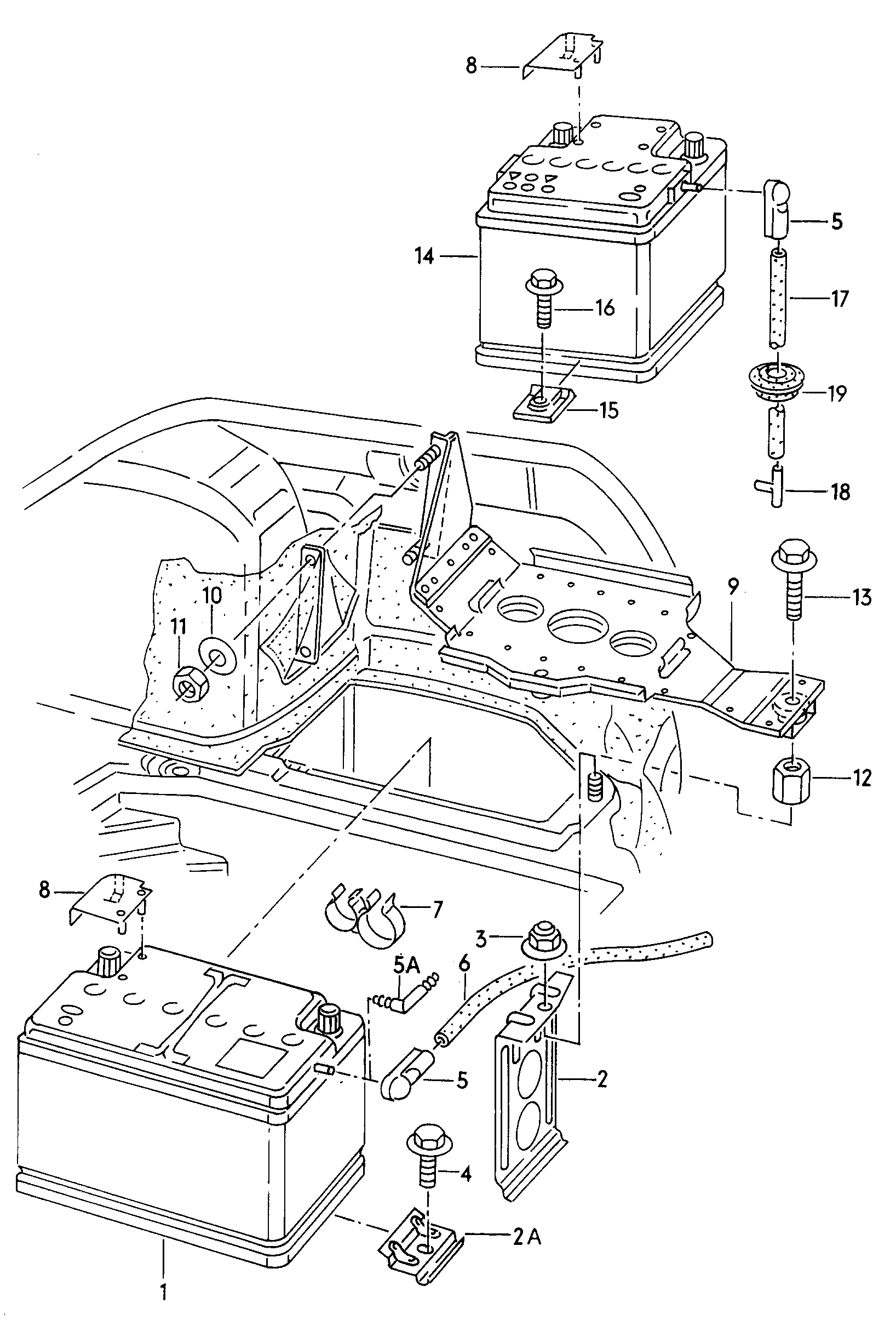 VAG 000 915 105 AB - Batteria avviamento www.autoricambi360.it