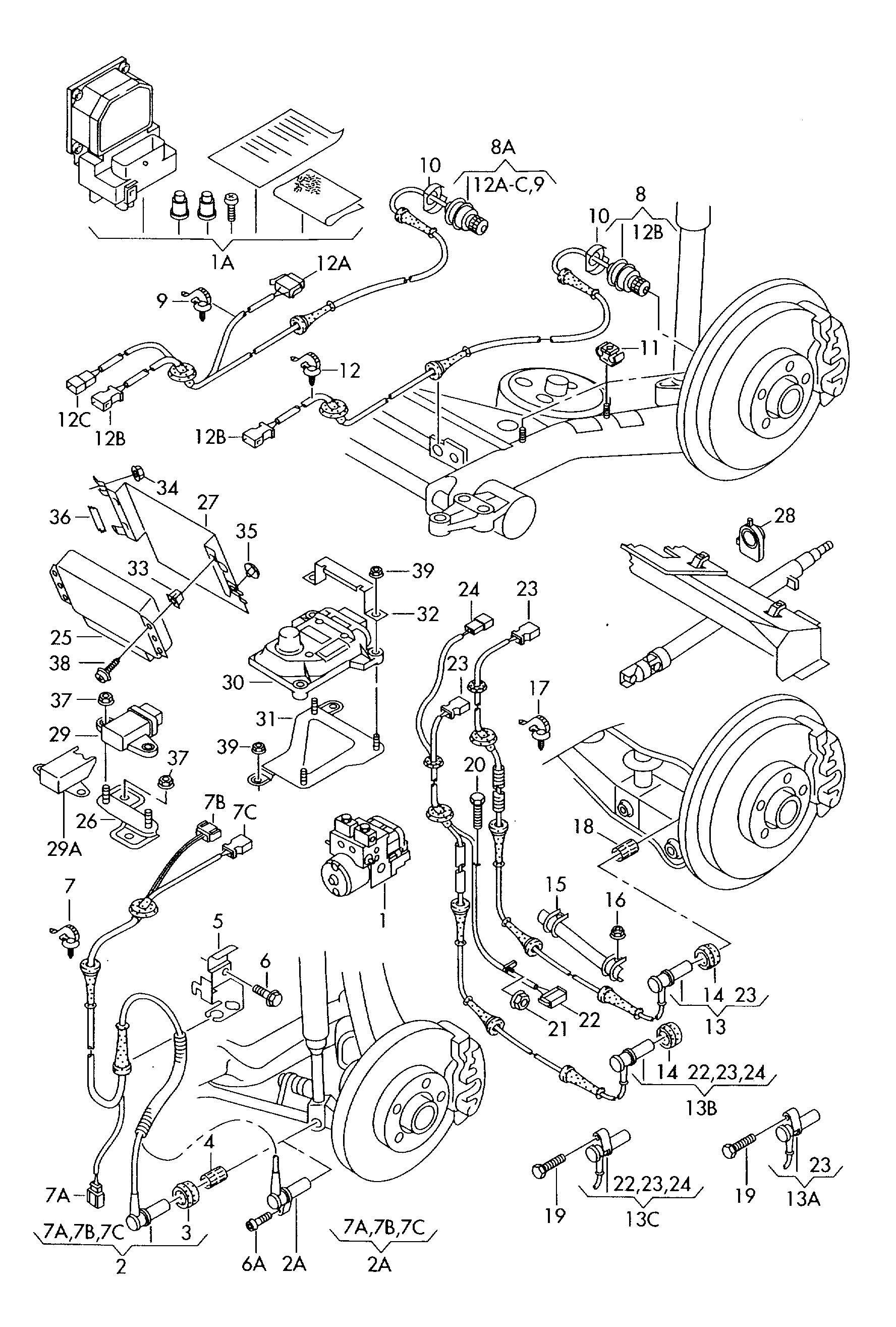 VAG 1J0 973 702 - Kit riparazione cavi, Impianto elettrico centrale www.autoricambi360.it