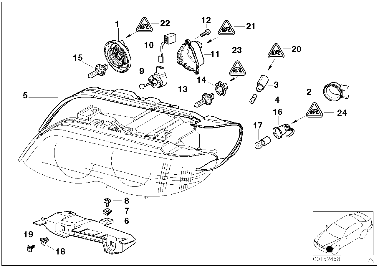 BMW 63 21 6 926 911 - Lampadina, Faro di svolta www.autoricambi360.it