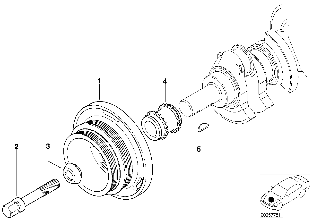 MOVIS AST9029 - Puleggia cinghia, Albero a gomiti www.autoricambi360.it