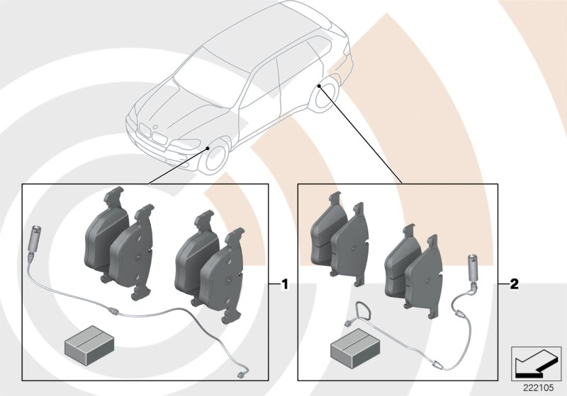 BMW 34112180419 - Kit pastiglie freno, Freno a disco www.autoricambi360.it