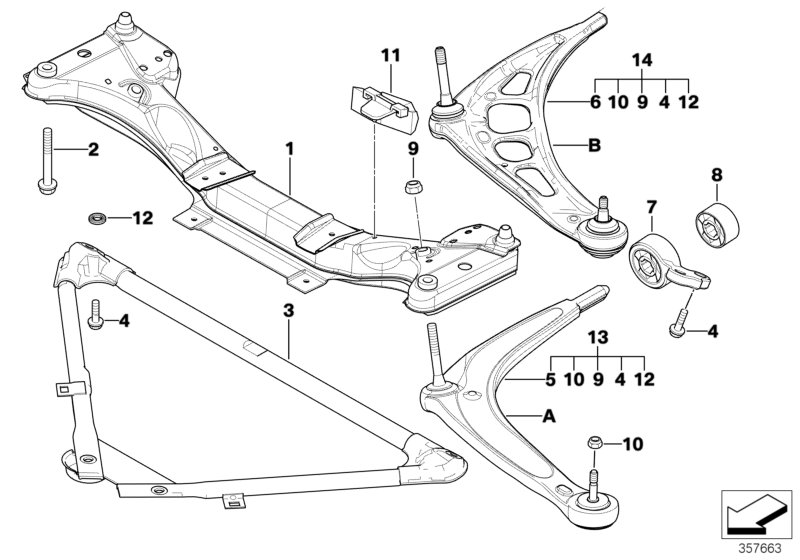 BMW 31 12 6 783 376 - Kit riparazione, Braccio oscillante www.autoricambi360.it