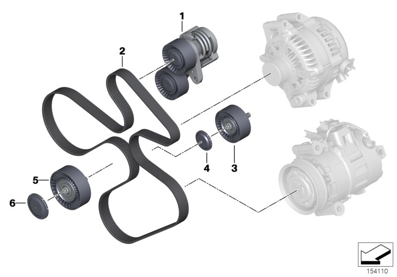 Autokit 03.81463 - Galoppino / Guidacinghia, Cinghia Poly-V www.autoricambi360.it