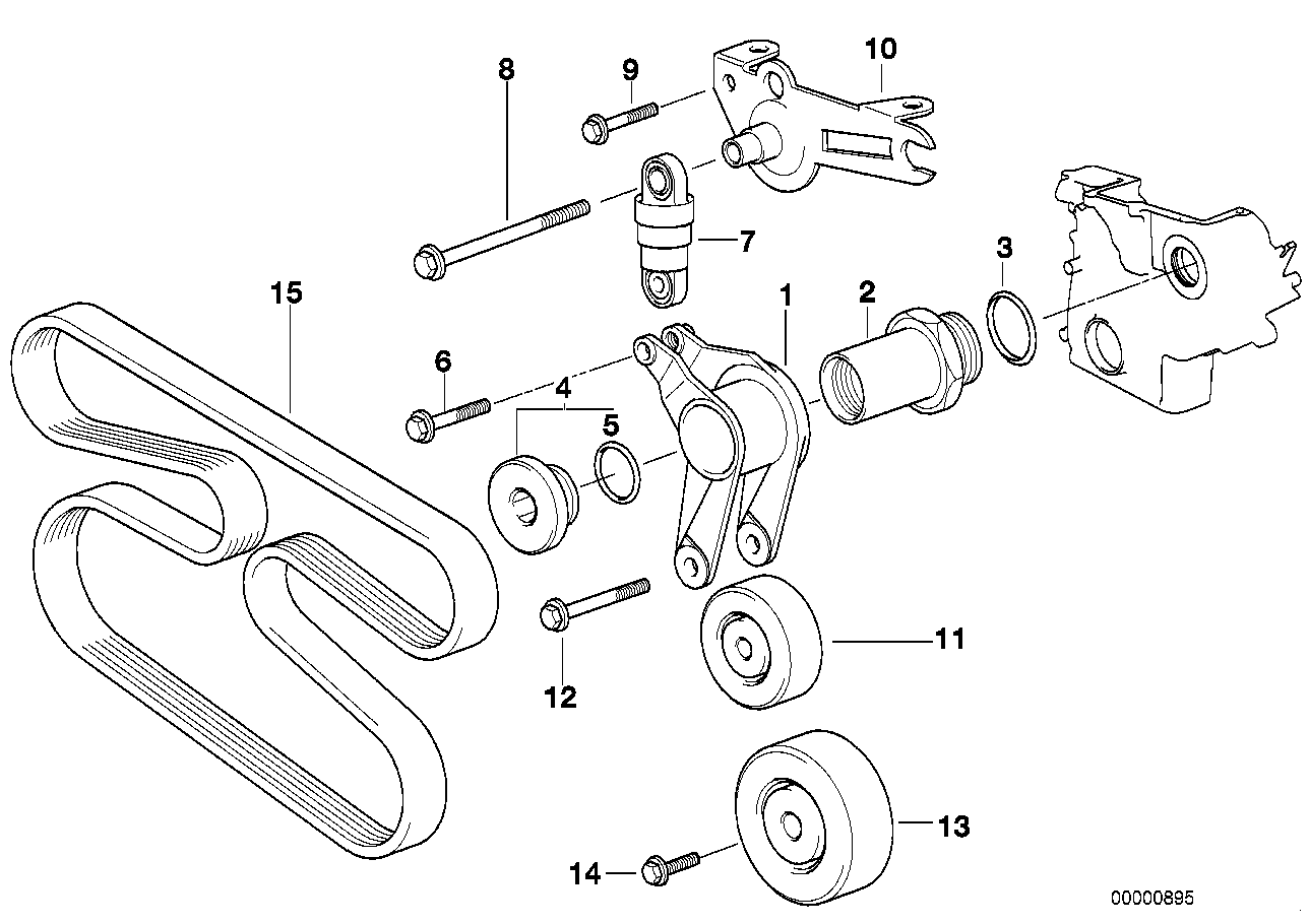 GATES T36162 - Galoppino / Guidacinghia, Cinghia Poly-V www.autoricambi360.it