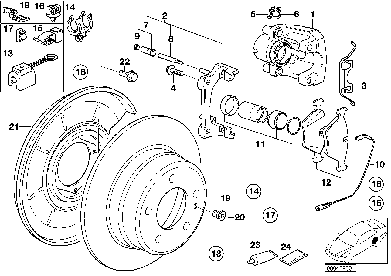 BMW 34216761239 - Kit pastiglie freno, Freno a disco www.autoricambi360.it