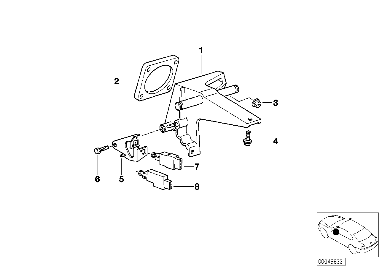 BMW 61 31 8 360 417 - Interruttore luce freno www.autoricambi360.it