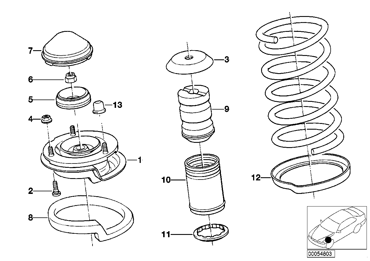 BMW 31 33 1 140 140 - Kit parapolvere, Ammortizzatore www.autoricambi360.it