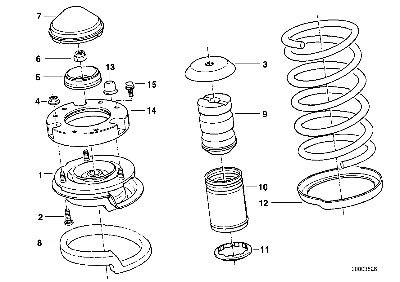 BMW 31 33 1 140 140 - Kit parapolvere, Ammortizzatore www.autoricambi360.it