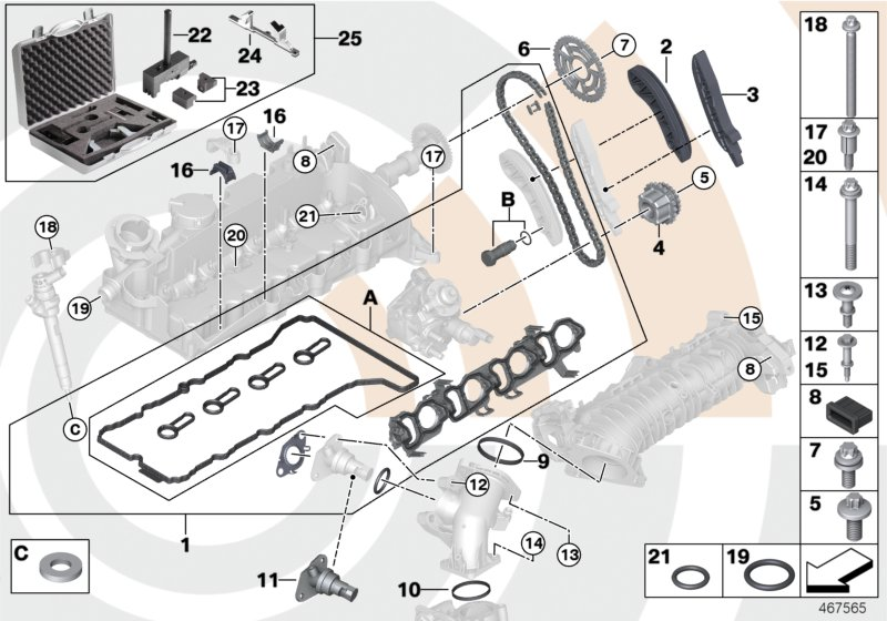 BMW 13 52 7 797 906 - Kit catena distribuzione www.autoricambi360.it