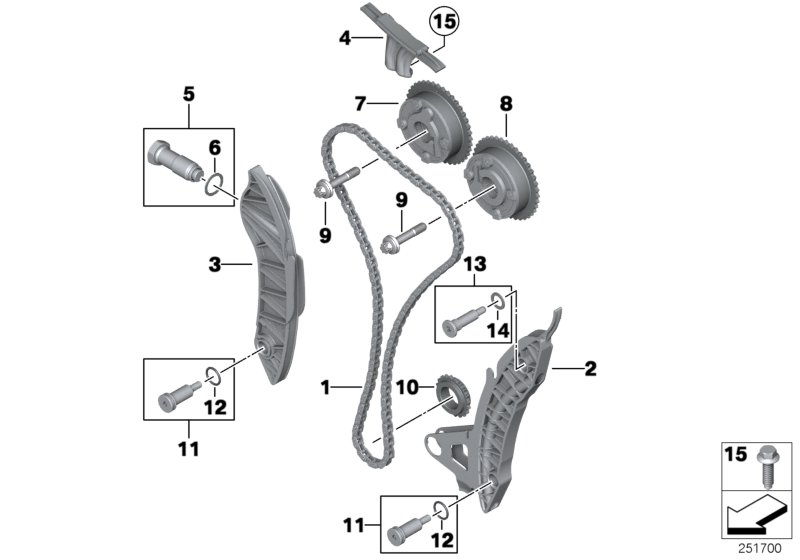 BMW 11 31 7 631 972 - Kit catena distribuzione www.autoricambi360.it