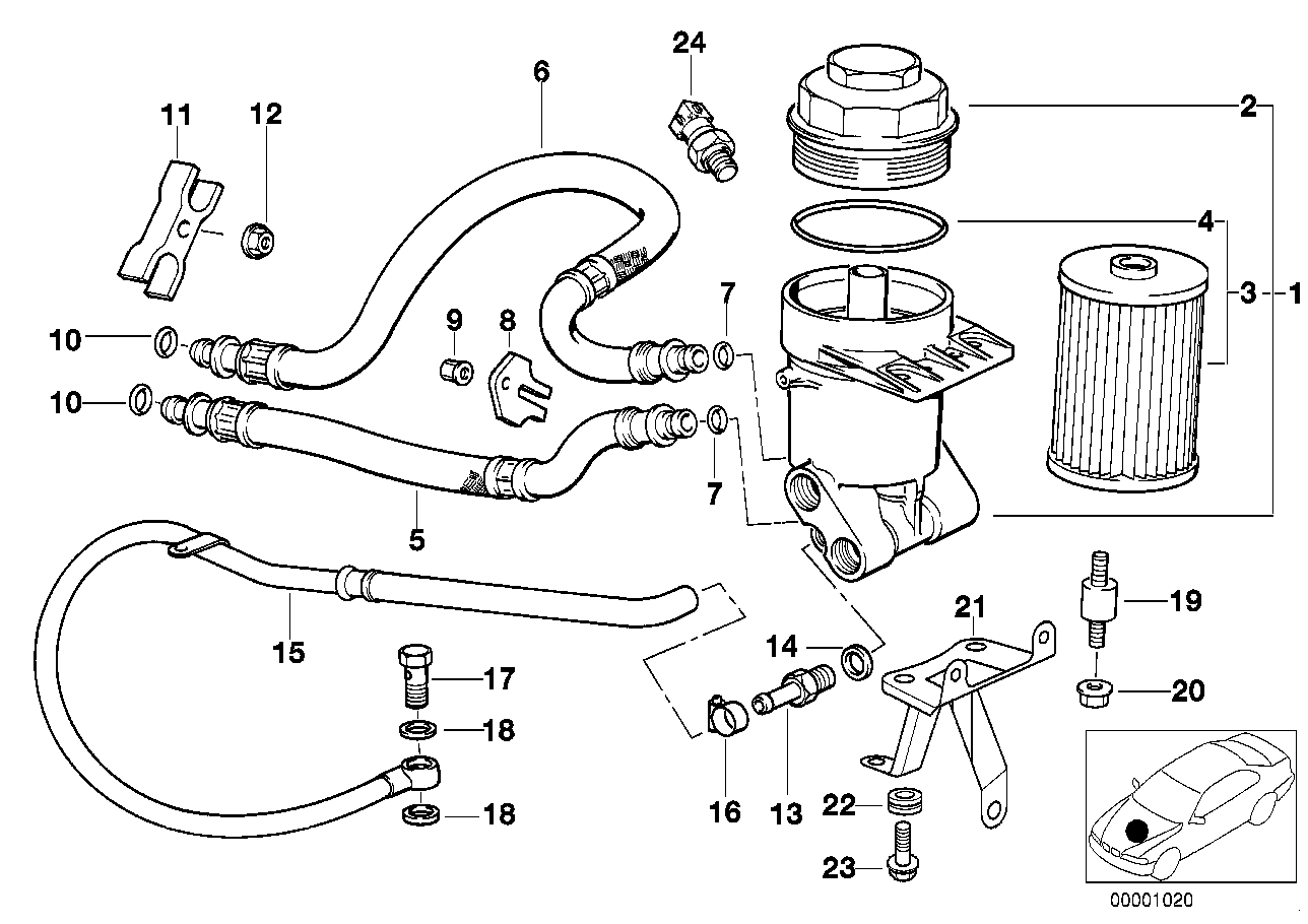 BMW 12 61 1 715 504 - Sensore, Pressione olio www.autoricambi360.it