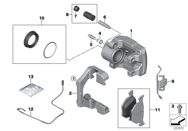 BMW 34216768471 - Kit pastiglie freno, Freno a disco www.autoricambi360.it
