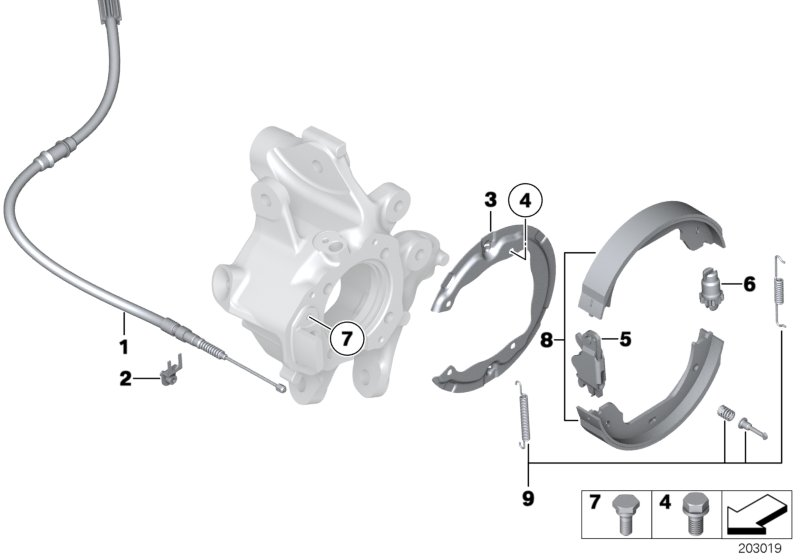 BMW 34416790186 - Kit ganasce, Freno stazionamento www.autoricambi360.it