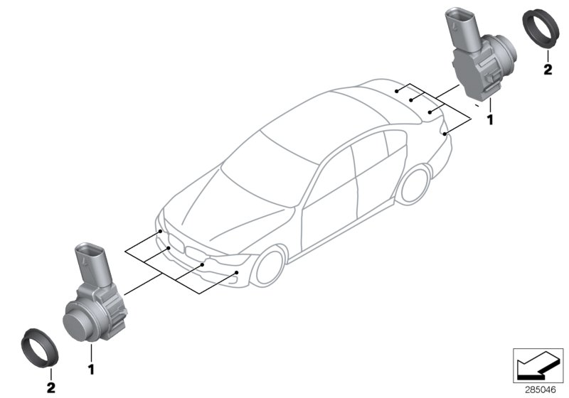 BMW 66 20 9 261 582 - Sensore, Assistenza parcheggio www.autoricambi360.it